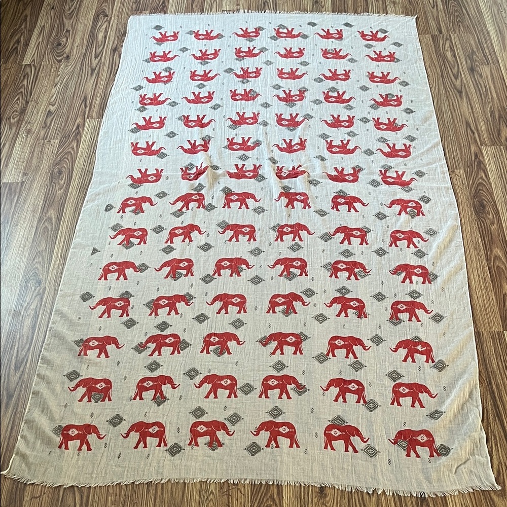 LOOK Red Elephant 100% Cotton Scarves or Cower swim